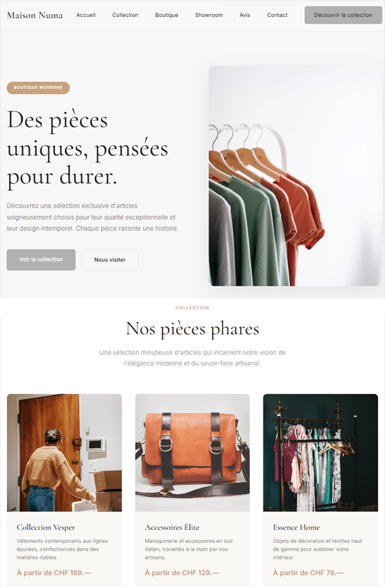Aperçu tablette du Template Boutique Premium, boutique en ligne responsive